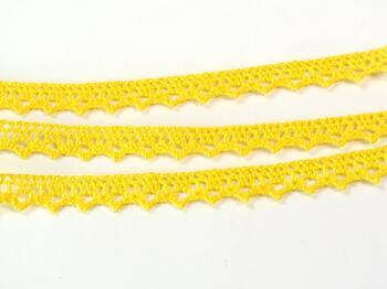 Cotton bobbin lace 75633, width 10 mm, yellow - 2