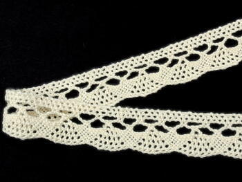 Cotton bobbin lace 75642, width 29 mm, ecru - 2