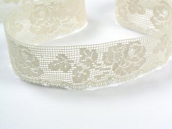 Cotton bobbin lace 81094, width 36 mm, cream - 2