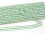 Bobbin lace No. 81215 white/grass green | 30 m - 2/5