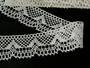 Linen bobbin lace 81847, width 37 mm, 100% linen bleached - 2/4