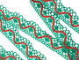 Bobbin lace No. 82129 light green/red | 30 m - 2/7