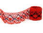 Bobbin lace No. 82231 red/blueblack | 30 m - 2/4