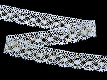 Bobbin lace No. 82231 white/gold | 30 m - 2