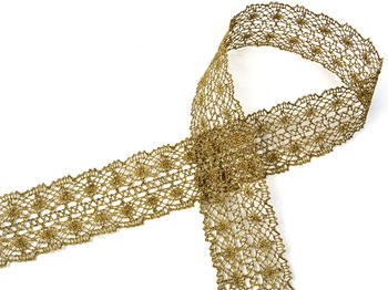 Bobbin lace No.  82309 gold antique | 30 m - 2