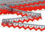 Bobbin lace No. 82352 grey/red | 30 m - 2/4