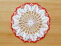 Tablecloth EMILIE white/light red, diameter 17 cm - 2/3