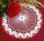Tablecloth EMILIE white/light red, diameter 34 cm - 2/2