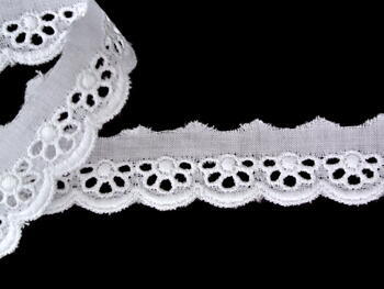 Embroidery lace No. 65018 white | 9,2 m - 3