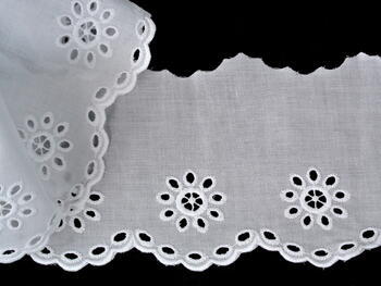 Embroidery lace No. 65031 white | 9,2 m - 3
