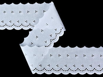 Embroidery lace No. 65091 white | 9,2 m - 3