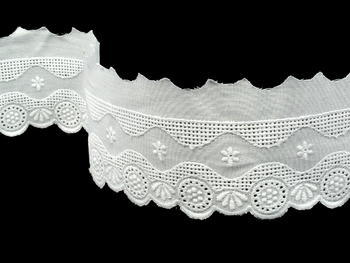 Embroidery lace No. 65118 white | 9,2 m - 3