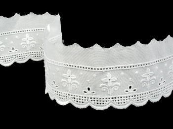 Embroidery lace No. 65119 white | 13,8 m - 3