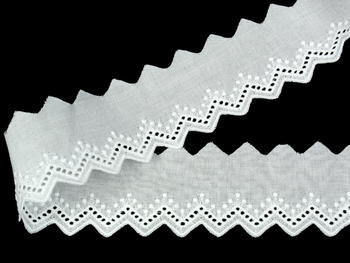 Embroidery lace No. 65121 white | 9,2 m - 3