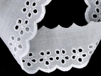 Embroidery lace No. 65008 white | 9,2 m - 3