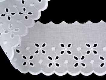 Embroidery lace No. 65009 white | 9,1 m - 3