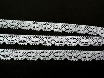 Cotton bobbin lace 73011, width 13 mm, white - 3