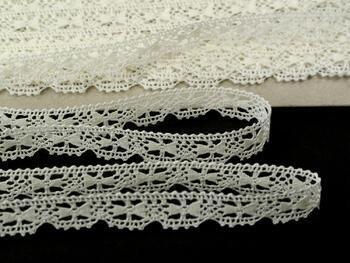 Cotton bobbin lace 73011, width 10 mm, ivory - 3