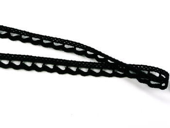 Cotton bobbin lace 73012, width 10 mm, black - 3