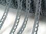 Cotton bobbin lace 73012, width 10 mm, gray - 3/4