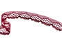 Cotton bobbin lace 75019, width 31 mm, violet - 3/3