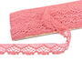 Cotton bobbin lace 75019, width 31 mm, rose - 3/4