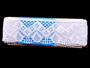 Cotton bobbin lace 75021, width 73 mm, white - 3/3