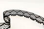 Cotton bobbin lace 75022, width 45 mm, black - 3/3