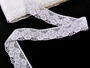 Cotton bobbin lace 75027, width 40 mm, white - 3/3