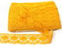 Bobbin lace No. 75032 dark yellow | 30 m - 3/5
