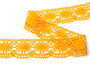Cotton bobbin lace 75032, width 45 mm, dark yellow - 3/5