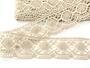 Cotton bobbin lace 75032, width 45 mm, light linen/ecru - 3/6