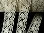 Cotton bobbin lace 75032, width 45 mm, ecru - 3/4