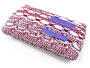Cotton bobbin lace 75032, width 45 mm, white/cranberry - 3/5