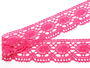 Cotton bobbin lace 75032, width 45 mm, fuchsia - 3/4