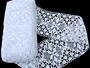 Cotton bobbin lace insert 75034, width 110 mm, white - 3/4