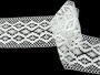 Cotton bobbin lace insert 75036, width 100 mm, white - 3/5