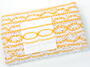 Cotton bobbin lace 75037, width 57 mm, white/dark yellow - 3/5