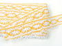 Bobbin lace No. 75037 white/dark yellow | 30 m - 3/5