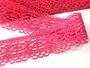 Cotton bobbin lace 75037, width 57 mm, fuchsia - 3/4