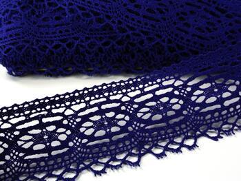 Cotton bobbin lace 75037, width 57 mm, purple - 3
