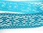 Cotton bobbin lace insert 75038, width 52 mm, turquoise - 3/4