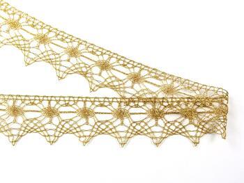 Metalic bobbin lace 75041, width 40 mm, gold - 3