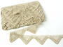 Cotton bobbin lace 75054, width 45 mm, light linen gray - 3/4