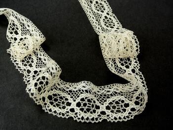 Cotton bobbin lace 75065, width 47 mm, ecru - 3