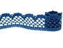 Cotton bobbin lace 75067, width 47 mm, ocean blue - 3/5