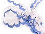 Bobbin lace No. 75067 white/sky blue | 30 m - 3/4