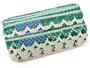 Cotton bobbin lace 75067, width 47 mm, dark green/ecru - 3/4