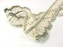Cotton bobbin lace 75067, width 47 mm, ecru/dark linen gray - 3/3