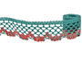 Bobbin lace No. 75067 dark green/light red/light green/gold  | 30 m - 3/4